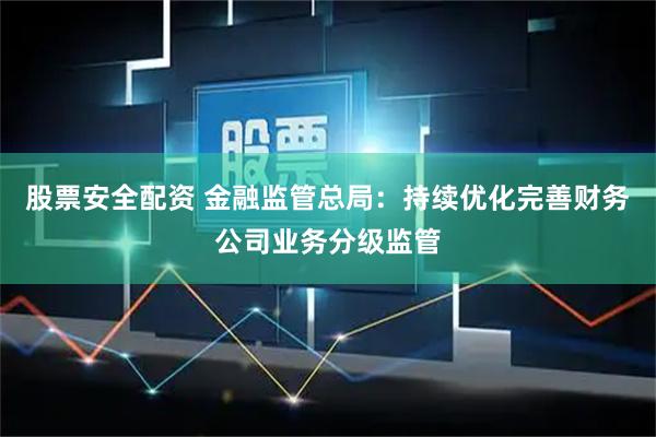 股票安全配资 金融监管总局：持续优化完善财务公司业务分级监管